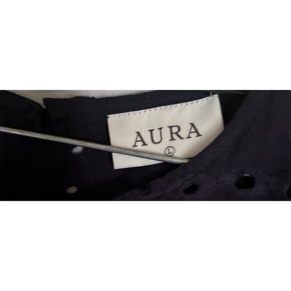 Aura Red Dress Navy Dress Néw With Tags Size L - Picture 6 of 6